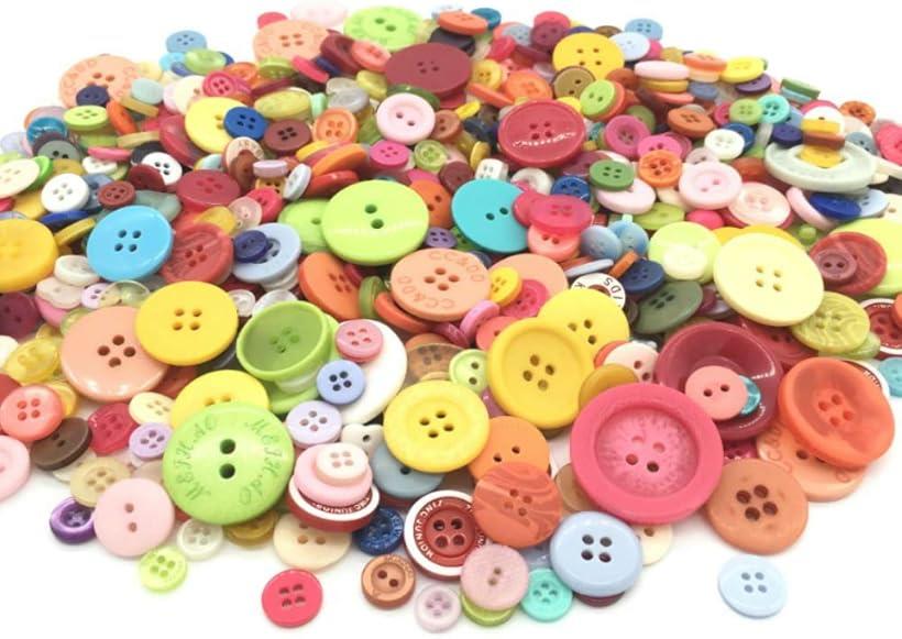 ボタン 裁縫 手芸 工芸 材料 補修 パーツ ソーイング DIY アクセサリー 丸型 丸形 円形 円型 約600個 ..