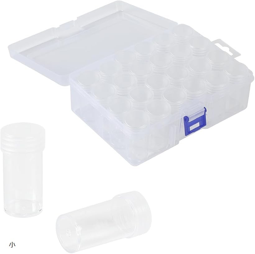 小分けケース ビーズケース ネイル ダイヤモンドアート 小物 収納 24個 収納ケース 円柱型 小
