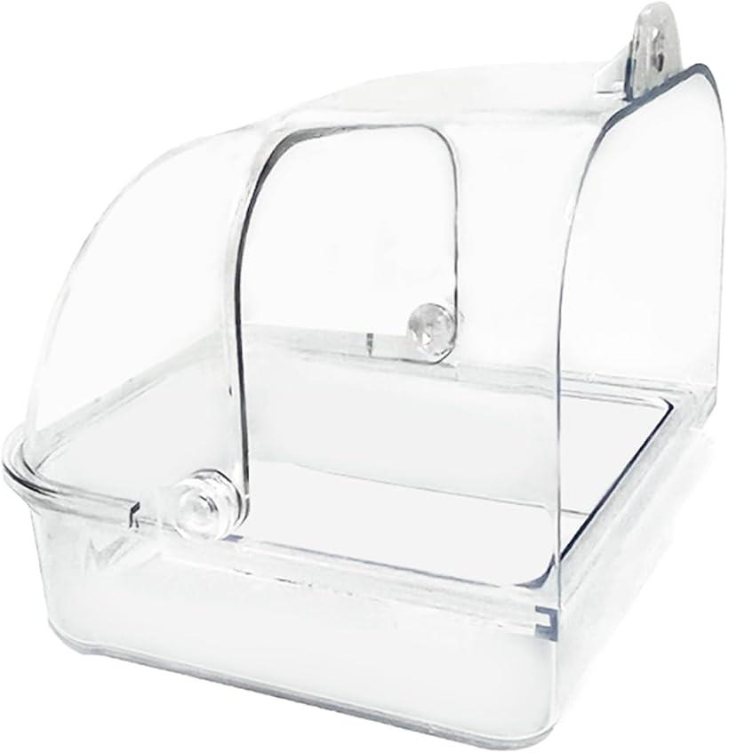 ミケマルインコ水浴び 鳥用水浴び バードバス 水入れ容器 インコ水遊び 外付けのサムネイル