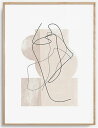 韓国 インテリア アートポスター ライン絵画風 芸術 リビングルーム