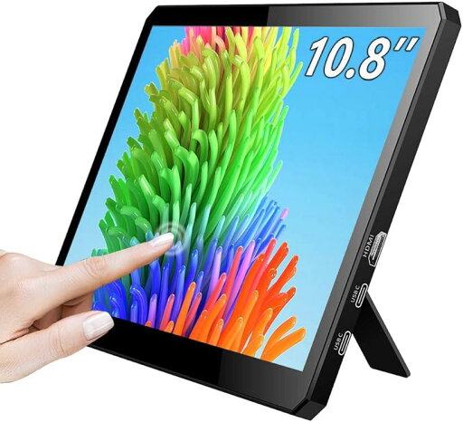 モバイルモニター タッチ 10.8インチFHD 1920x1080 小型モニター IPS 画面 100% Srgb 400Nits辉度 スピーカー内蔵 自立型 Raspberry Pi モバイルモニター タッチ 10.8インチFHD 1920x1080 小型モニター IPS 画面 100% Srgb 400Nits辉度 スピーカー内蔵 自立型 Raspberry Pi