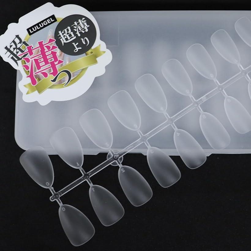 根元極薄タイプ ネイルチップ ショート ポイント アーモンドつけ爪 短め 自然なフィット感・段差目立たない・サンディング加工済み 300枚入りポイントショート