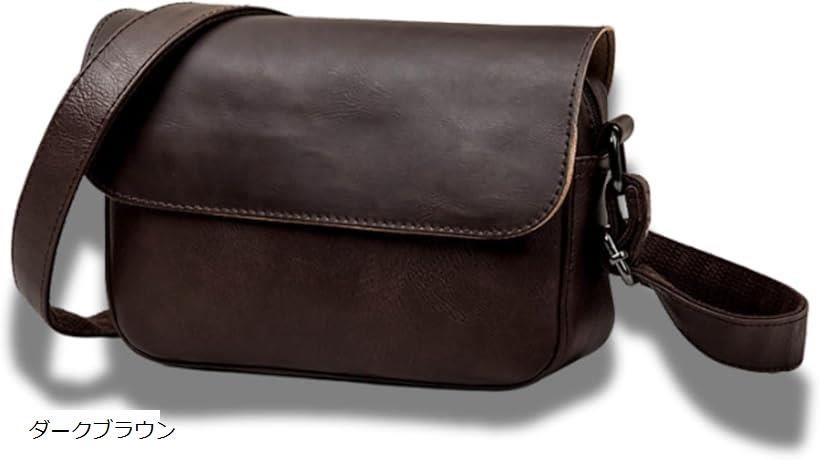 ショルダーバッグ メンズ 斜めがけバッグ サコッシュ メッセンジャー 軽量 ポーチ 小さめ バック puレザー 旅行 人気 おしゃれ 男性 調整可能 ブラウン ブラック ダークブラウン
