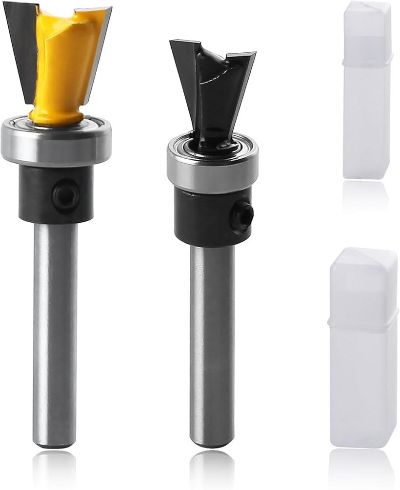 アリ溝式ルータービット ダブテールルータービットトリマー セット アリ錐ルータービット ベアリング付..