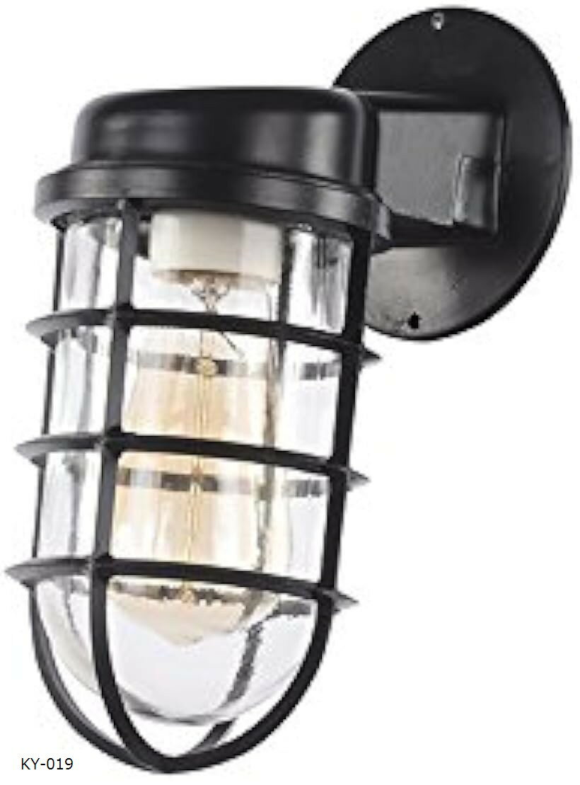 マリンブラケットランプ電球なしアンティーク調 照明器具 おしゃれ ウォールライト 鳥かご形 壁付け照明 玄関灯 E26口金 KY-019