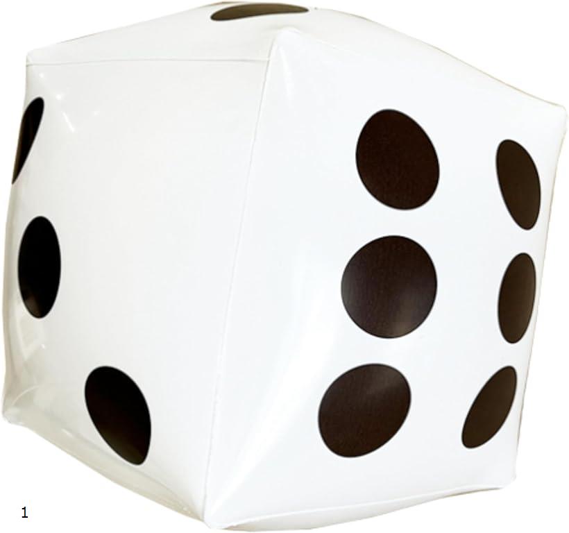 ジャンボサイコロ 30cm ビーチボール風 軽量 パーティーグッズ イベント用品 ゲーム道具 忘年会 新年会向け シニア運動 デイサービス 体操 レクリエーション 1