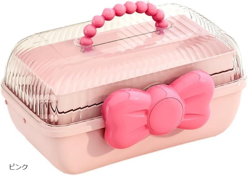 アクセサリーボックス ケース ジュエリー ヘアアクセサリー ヘアゴム 収納 小物入れ ピンク