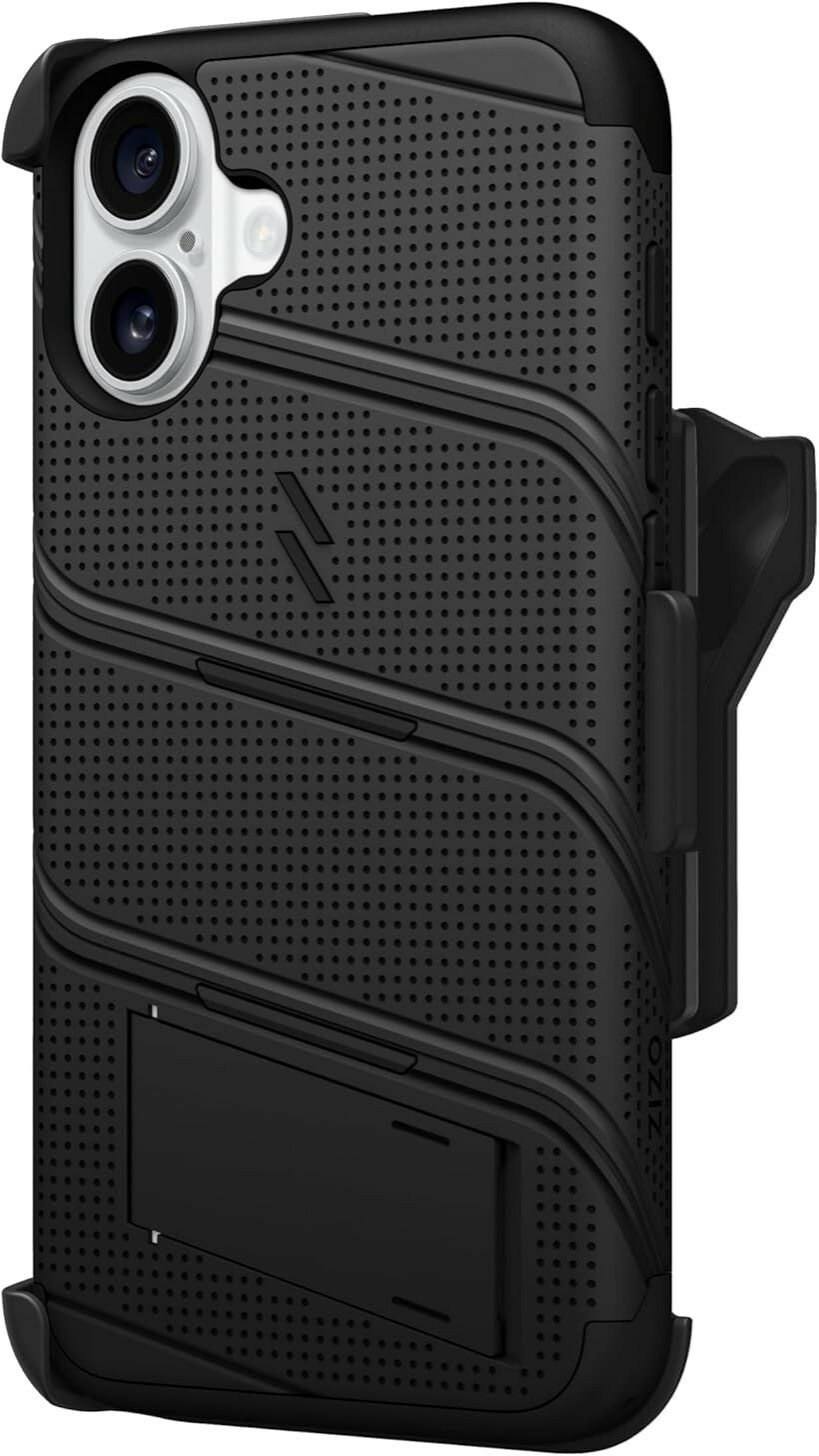 iPhone 16 Plus 6.7インチ MagSafe 対応 ケース カバー 耐衝撃 衝撃吸収 米軍MIL規格 キックスタンド ベルトクリップ 機能付 強化ガラス保護フィルム