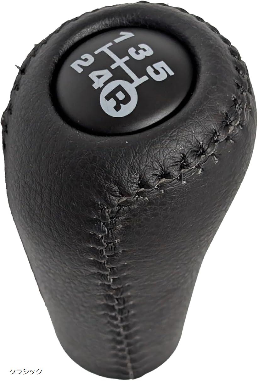 互換品 互換品 汎用 シフトノブ 5速 MT 車 トヨタ対応 ランクル AE86 M12 1.25 カスタム PUレザー ステッチ ブラック クラシック