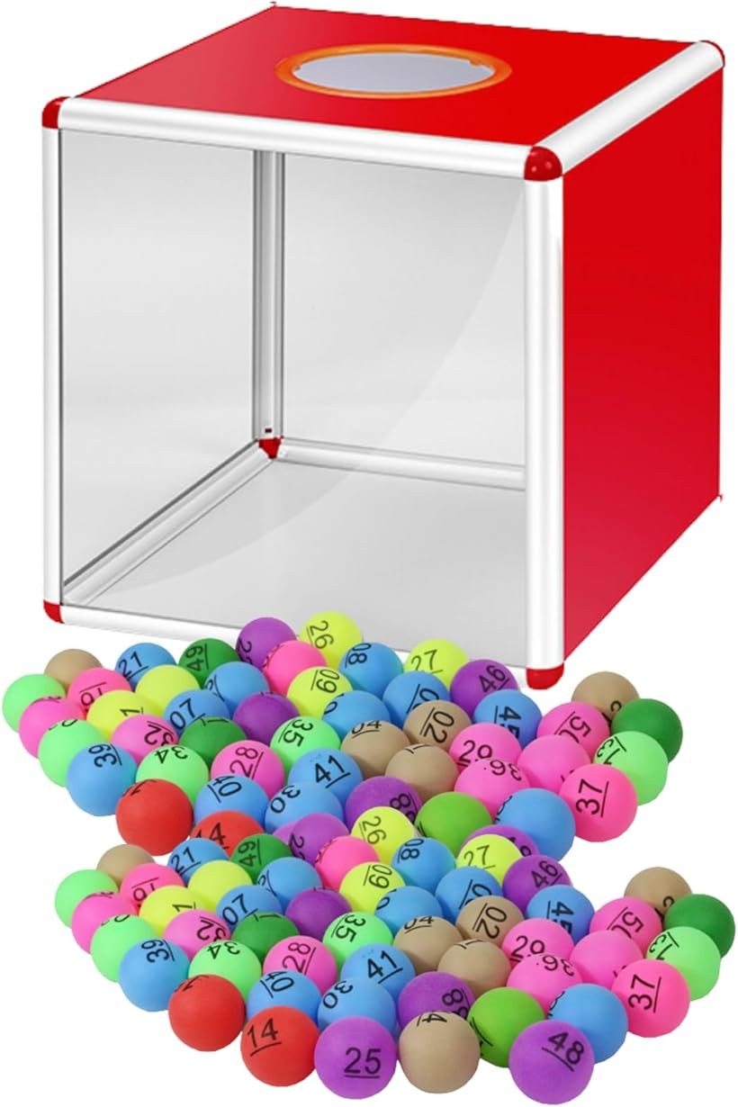 ナンバーボール 抽選箱 抽選ボックス カラーピンポン イベント パーティー くじ ビンゴ セット 1-100
