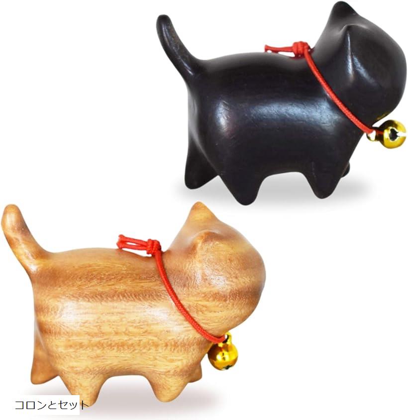 可愛い癒しネコちゃん 2個セット 猫 置物 雑貨 グッズ インテリア 幸運 プレゼント 女性 シンプル 手の..