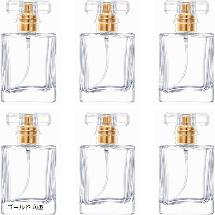 香水瓶 アトマイザー 30ml 6本セット ガラス製 スプレーボトル 詰め替え容器 携帯用 ミニボトル 透明ボ..