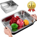 【楽天ランキング1位入賞】トレー 調理器具 天ぷら 角型 深型 水切り 食材収納 保管 保存 長方形 お菓子 耐熱 調理用 ステンレス製