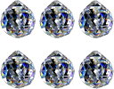 サンキャッチャー プリズム パーツ クリスタル クリスタルカットボール レインボー フック 6個セット