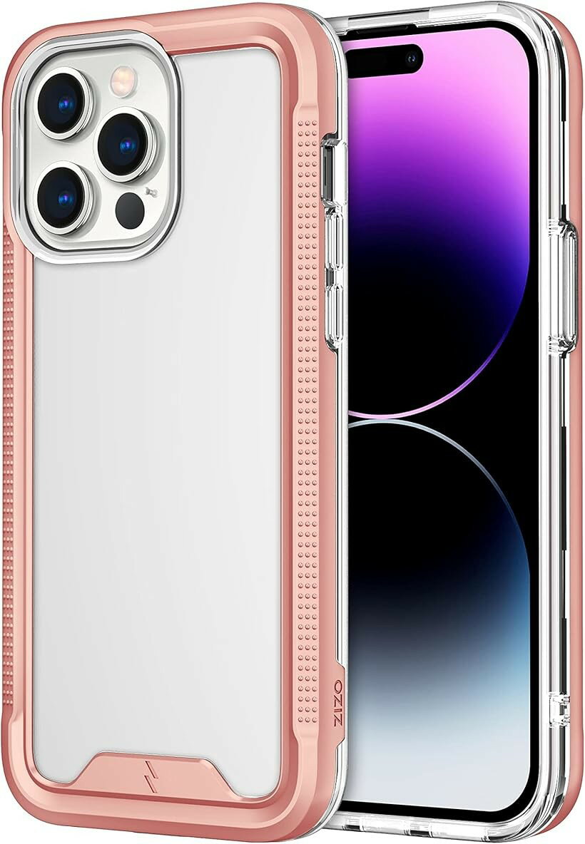 Rakuten - iPhone 14 Pro Max 6.7インチ ケース カバー 耐衝撃 衝撃吸収 米軍MIL規格 強化ガラス保護フィルム付属 ハイブリッド ポリカーボネイト TPU ION シリーズ