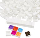 水彩絵具ミニパレット 容器 200個 0.3ml 0.5ml 2種セット プラスチック ハーフパン 水彩絵具入れ DIY 油絵 画材