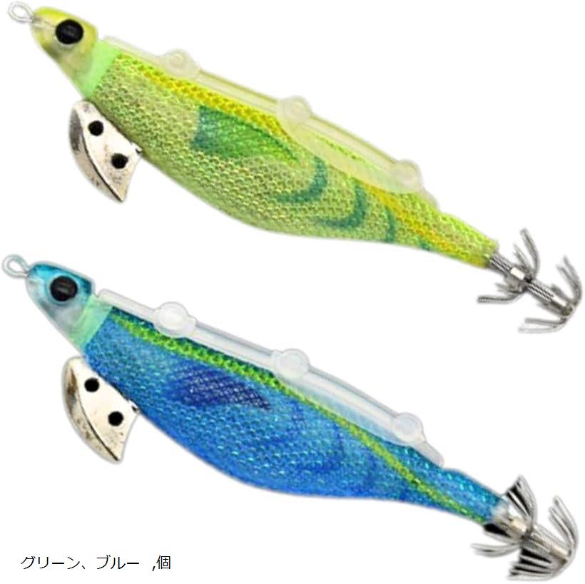 互換品エギ ルアー エギング セット 3.5号 エサ巻き 夜光 イカ タコ 釣り 仕掛け ピンク、オレンジ ピ..