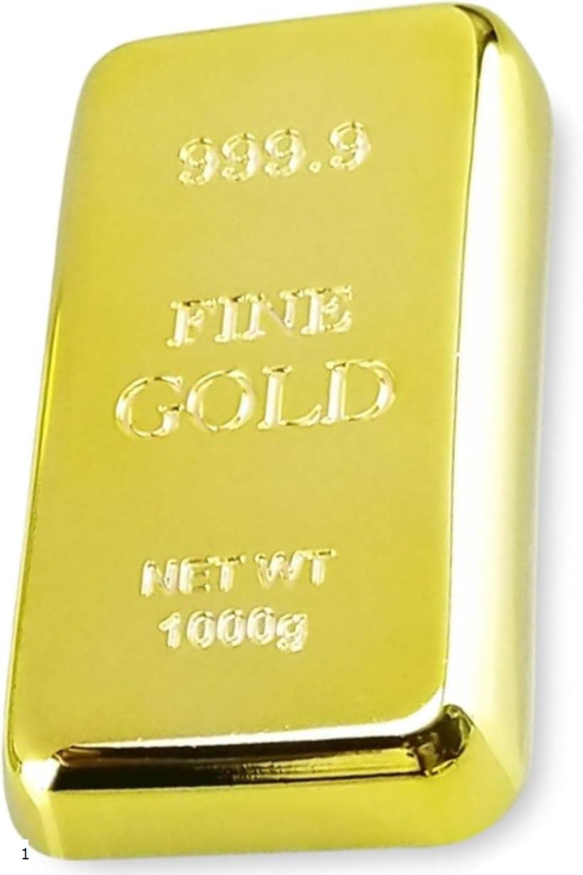 金の延べ棒 レプリカ 栓抜き 金塊 ペーパーウェイト おもちゃ お金 景品 プレゼント 文鎮 1個 1