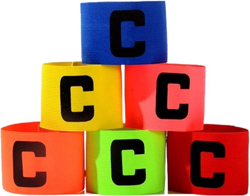 【楽天ランキング1位入賞】HOTQ キャプテンマーク 腕章 アームバンド耐久性 弾性 サッカー腕章 調節可能 各種 競技用 テープ付き 6個セット