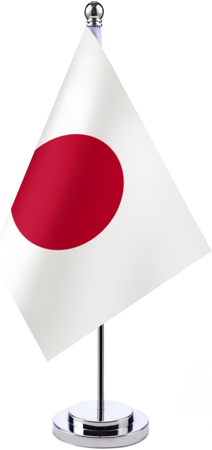 「デスクに映える日本国旗」美しい日の丸デザインの日本国旗（銀色ポール仕様）。シンプルで上品な佇まいは、オフィスや会議室、自宅のインテリアとしても最適。国旗のシルエットが空間を引き締め、誇りと清潔感を感じさせます。「安定感のある金属スタンド」高級感のあるシルバーの金属製スタンド付きで、台座の直径は約7cm、高さは約30cm。しっかり自立し、倒れにくい安定設計です。旗の布地はしなやかでシワになりにくく、長期間きれいな状態を保ちます。「様々なシーンで活躍」日本の国旗として式典・展示会・イベント・店舗装飾など幅広く使用可能。机上の国旗としてだけでなく、外国旗との並立展示やプレゼント用にもおすすめです。清潔感のある日の丸の赤が印象的な一品です。「商品仕様」サイズ：高さ約30cm／台座直径 約7cm、カラー：シルバー（＊本製品は過剰な包装を避け、環境への負担を抑えるミニマルパッケージでお届けします。）※ 他ネットショップでも併売しているため、ご注文後に在庫切れとなる場合があります。予めご了承ください。※ 品薄または希少等の理由により、参考価格よりも高い価格で販売されている場合があります。ご注文の際には必ず販売価格をご確認ください。※ 沖縄県、離島または一部地域の場合、別途送料の負担をお願いする場合があります。予めご了承ください。※ お使いのモニタにより写真の色が実際の商品の色と異なる場合や、イメージに差異が生じることがあります。予めご了承ください。※ 商品の詳細（カラー・数量・サイズ 等）については、ページ内の商品説明をご確認のうえ、ご注文ください。※ モバイル版・スマホ版ページでは、お使いの端末によっては一部の情報が表示されないことがあります。すべての記載情報をご確認するには、PC版ページをご覧ください。