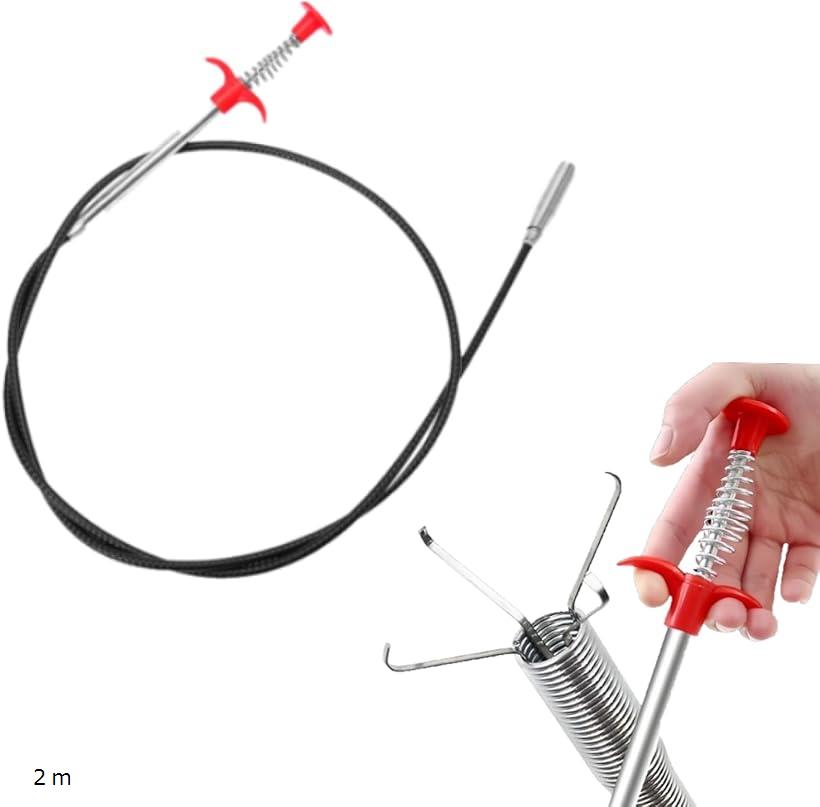 パイプクリーナー ワイヤー 排水溝 つまり 解消 風呂 トイレ 洗面所 2m