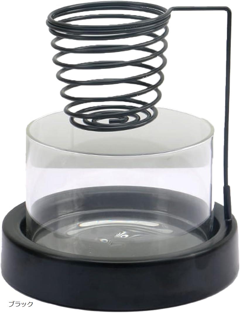 お香ホルダー お線香立て 香炉 香皿 コイル バロサント 木片 灰 受け皿 エコ インテリア雑貨 ブラック