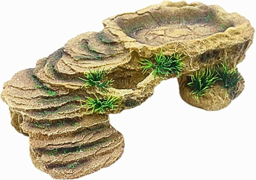 爬虫類 両生類 シェルター ケージ 亀 陸地 水槽 隠れ家 階段 浮島