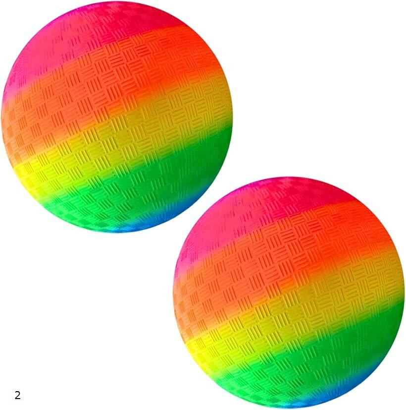 レインボーボール ゴムボール 遊び場 ドッジボール キックベース おもちゃ 公園 子供 2