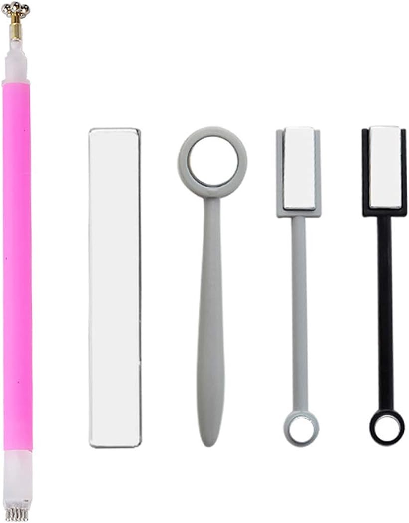 キャッツアイ専用磁石ツール マグネットダブルヘッド 花柄3Dキャットアイ磁気 超強力 ネイルアートツール スティック マニキュアツール カラージェル