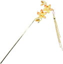 ミャオミャオ 簪 かんざし 一本挿し 髪飾り 和装 着物 留袖 金属 ゴールド フラワー 蓮の花 睡蓮 モチーフ ヘアアクセサリー