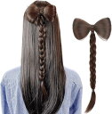 髪飾り リボン ポニーテール クリップ ヘアクリップ 巻き髪 シニヨン つけ毛 部分ウィッグ ポイントウィッグ 簡単装着 人工毛 七五三 浴衣 着物 和装 入園 卒園 発表会 子供 キッズ ダンス フラダンス