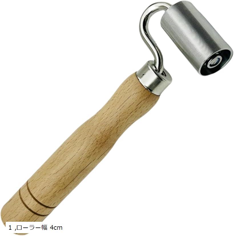 良品ラボ 床用 ジョイントローラー 圧着 クッションフロア クッションシート フロアタイル クロス 革 細工 壁紙 強度アップ 1個 ローラー幅 5cm 1 ローラー幅 4cm