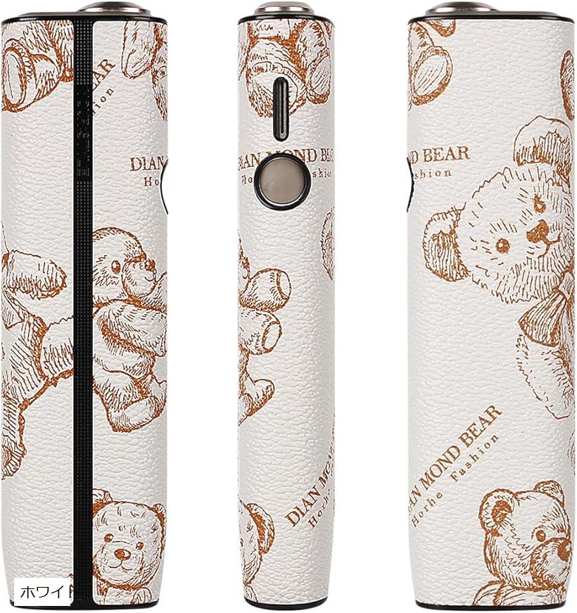 互換品コンパチブルIQOS ILUMA ONE/i用のケース PUレザー製 耐衝撃 指紋防止 360°全面保護 アイコスイルマワン向け オフ ピンク ホワイト