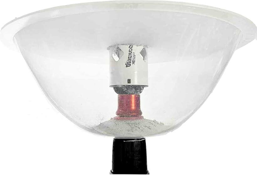 互換品養生不要・ゴミが飛ばない天井などへの穴あけに ダストボールカバー ホールソー 埋め込み型ライ..