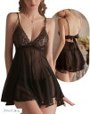 ベビードール Tバック セット セクシーランジェリー 女性 レディース 可愛い ブラック S〜L