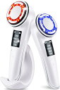 美顔器 ems パルス機能 温冷ケア 超音波美顔器 16LED 3色 光エステ 3段階レベル 温冷美顔器 イオン 毛穴 フェイスケア 1台8役 多機能美顔器 誕...