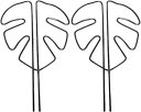 園芸 支柱 植物 観葉植物 モンステラフラワースタンド ガーデニング支柱 2個セット