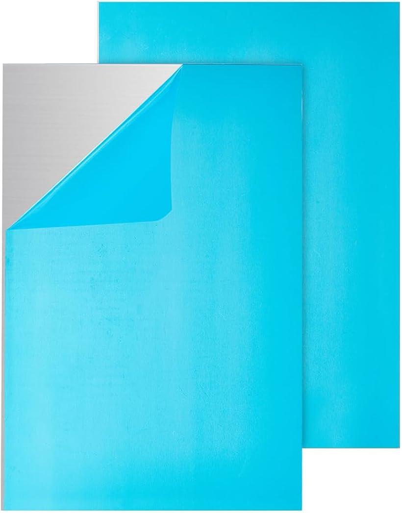 2枚 アルミニウムパネルプレート 厚さ1.5mm アルミ板 アルミニウム金属シート 電気メッキなし 名札 保..