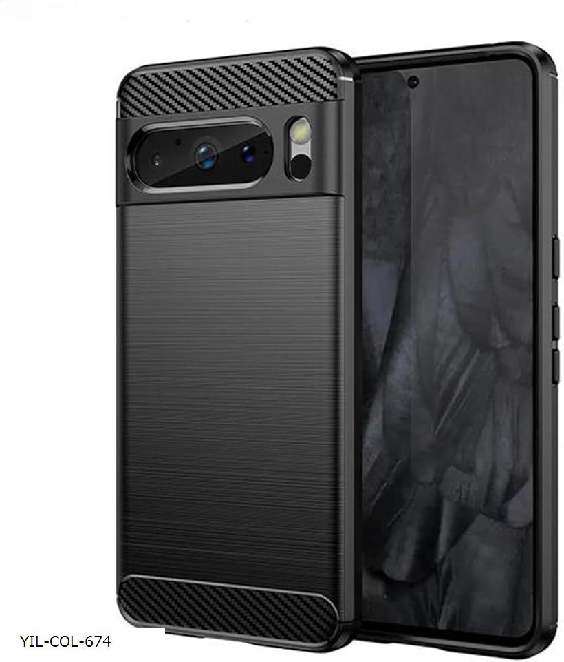 樂天商城 - Google Pixel8 pro ケース 炭素繊維 グーグルピクセル8 proケース カバー TPU素材 薄型 衝撃吸収 柔らかい手触り 全面保護 スマホケース ブラック