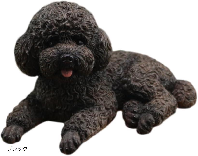楽天市場】トイプードル 置物（カラーブラック）の通販
