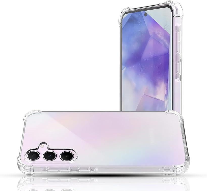 樂天商城 - 対応 Galaxy A55 5G ケース 耐衝撃 クリア tpu 透明 スリム 薄型 SC-53E 四隅強化保護カバーシリコン 指紋防止 黄変防止 防塵 ハンドストラップ バンパー ソフトケース 透明カバー 軽量