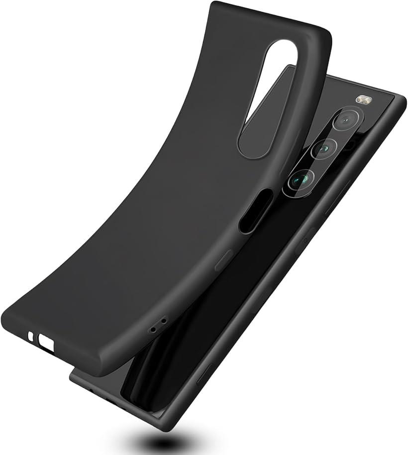 樂天商城 - Xperia 10 III/Xperia lite ケース ブラック SO-52B SOG04対応 用の保護ケース TPU シリコン 耐衝撃 磨り表面 指紋防止 軽量 薄型 ストラップホール付き カバー (TMK-UCI-778)