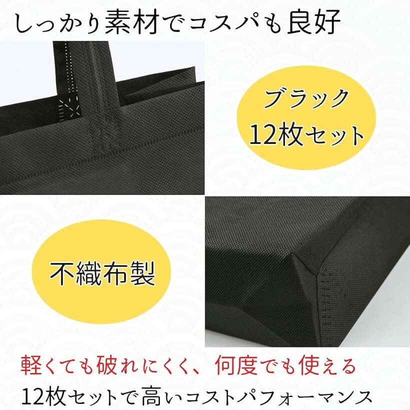 エコバッグ 不織布製 手提げ袋 ギフト袋 厚手仕様 無地 ギフト用 店舗用 イベント...