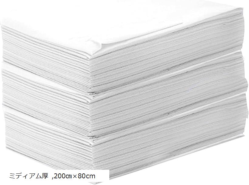 シーツ 使い捨て ペーパーシーツ 不織布 100枚入り 非防水 ベッドシート 通気 マッサージ 介護用品 エステサロン用 ペーパータオル 業務用 ホワイト ミディアム厚 200cmx80cm