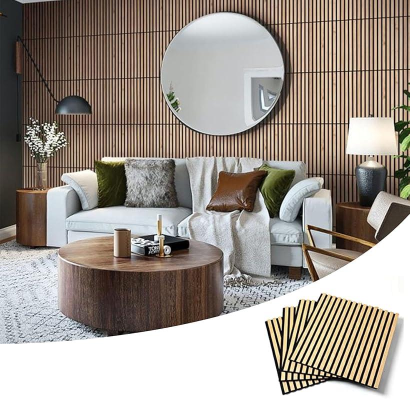 吸音パネル 防音パネル ウッドパネル 600x600x21mm 4枚セット 防音シート 吸音材 吸音ボード 天然木 壁に貼る ウォールパネル ヘッドボード インテリア 内装 DIY おしゃれ 吸音防音 騒音対策