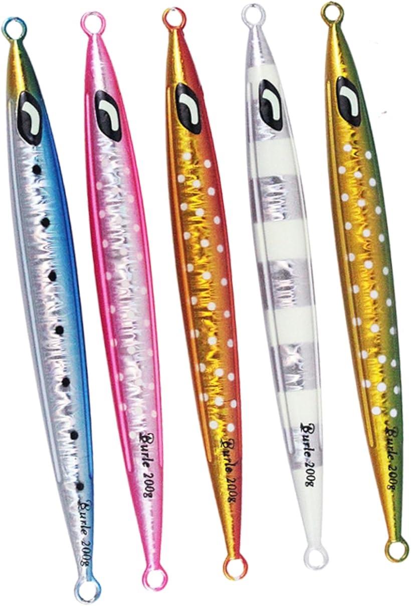 メタルジグ ルアー 釣り 釣具 ジギング オフショア フック付 深場 潮流 青物 タチウオ ブリ 鉛 200g 250g 5 100g