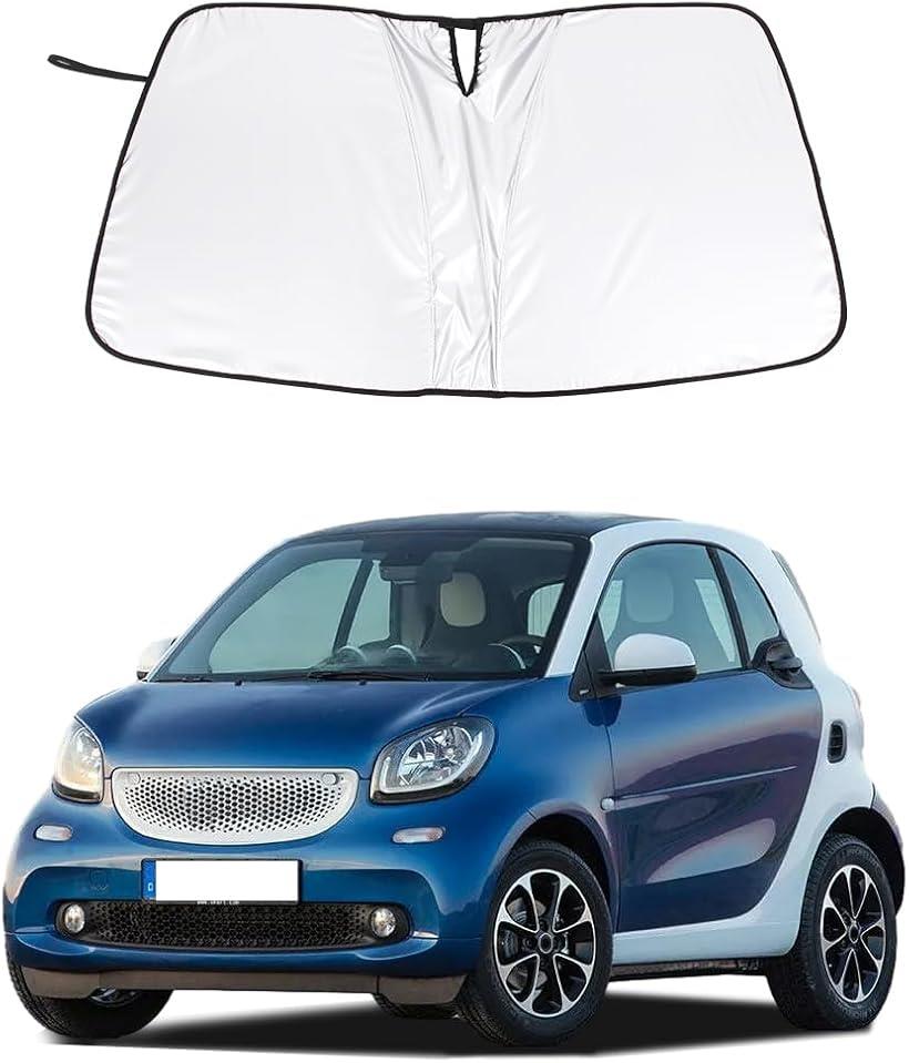メルセデスベンツ スマート 2015～2021年に対応 フロントガラス サンシェード 車用 日よけ 遮光マジカルシェード カーシェード フロントサンシェード 遮光断熱 夏 紫外線 UVカット スチールワイヤータイプ