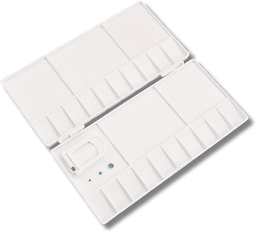 絵の具パレット 仕切り付き 水彩用 軽量 洗いやすい 学校・趣味 折りたたみ式