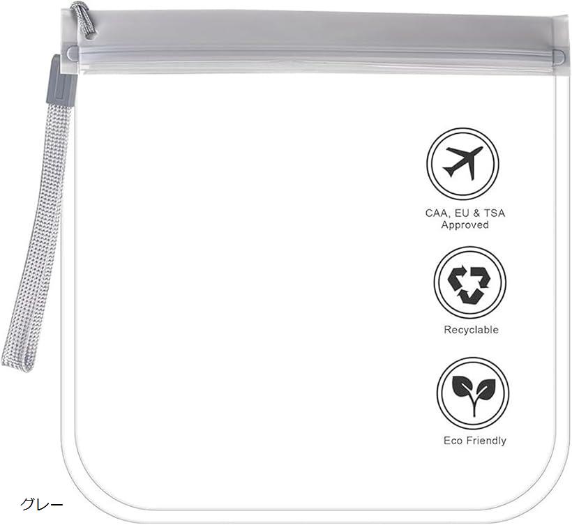 透明ポーチ 5枚セット 透明バッグ 旅行化粧バッグ トラベル 多機能 防水洗浄 旅行ポーチ グレー