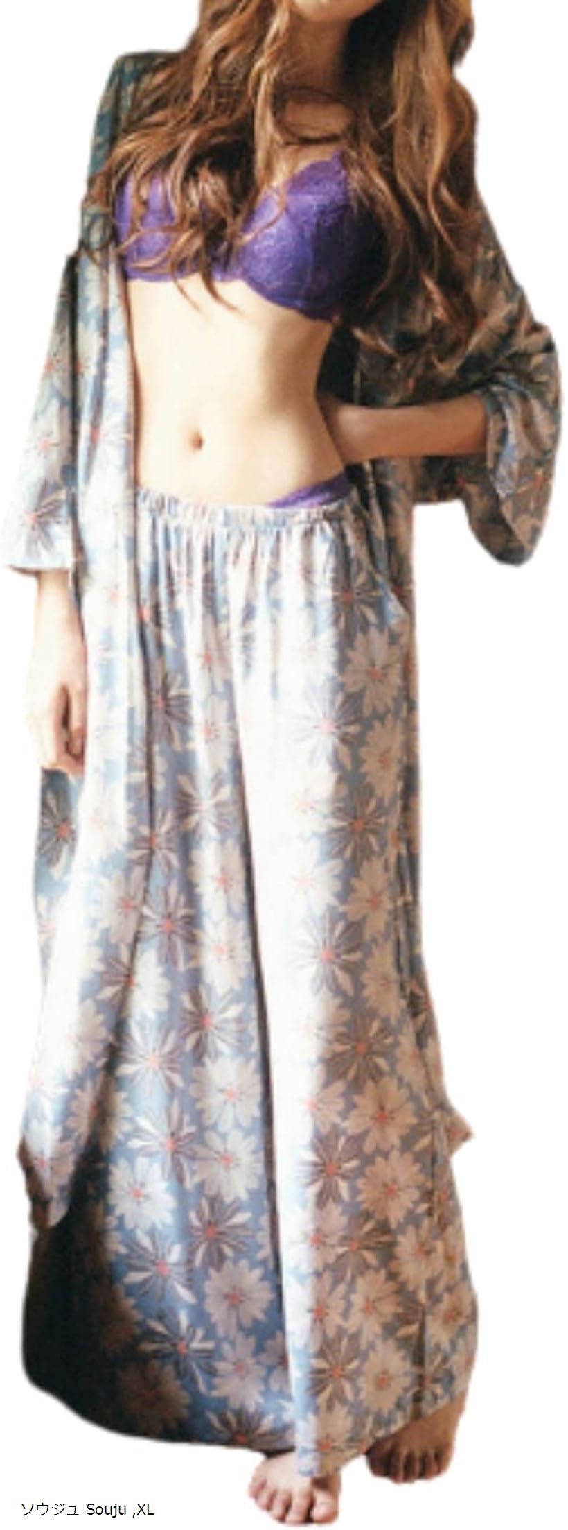 クローブキューブパジャマ ボタニカル柄 レディース ルームウェア キャミソール 付き 3点セット カメリ..